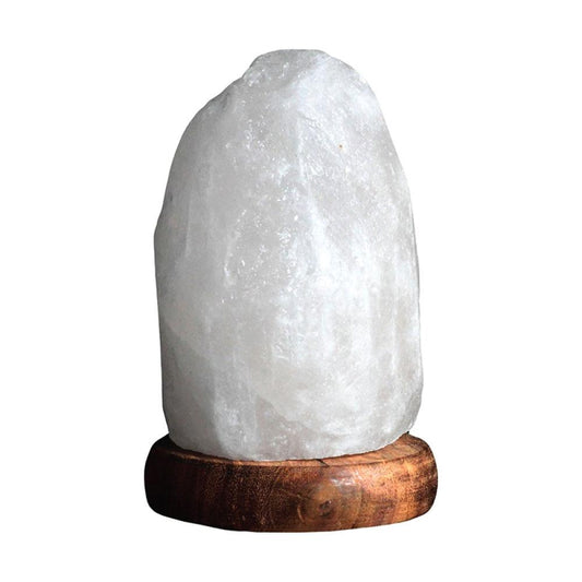 Himalayan White Rock Salt Lamps - 12V 12W Natural Shape Cut Unique