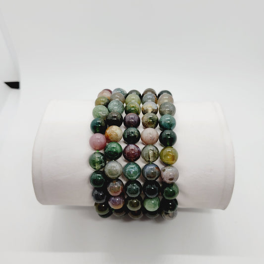 Colorful Agate Stone Bracelets Semi Precious Stone Reiki